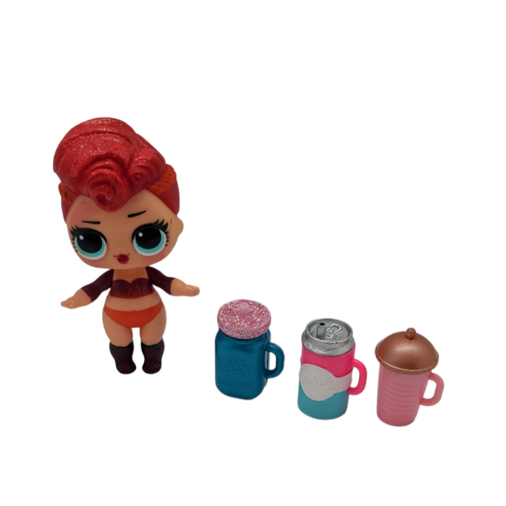 LOL Surprise Series 2 Spice Doll with 3 Drink Accessories Red Hair Flame Outfit